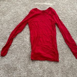 Long sleeve red t shirt size xs